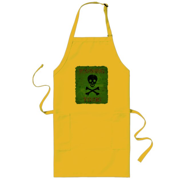 Avental Longo Aviso Tóxico Apron (Frente)