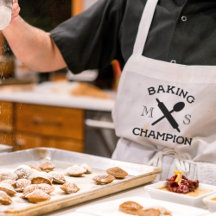 Baking Champion White Kitchen Apron para padeiros