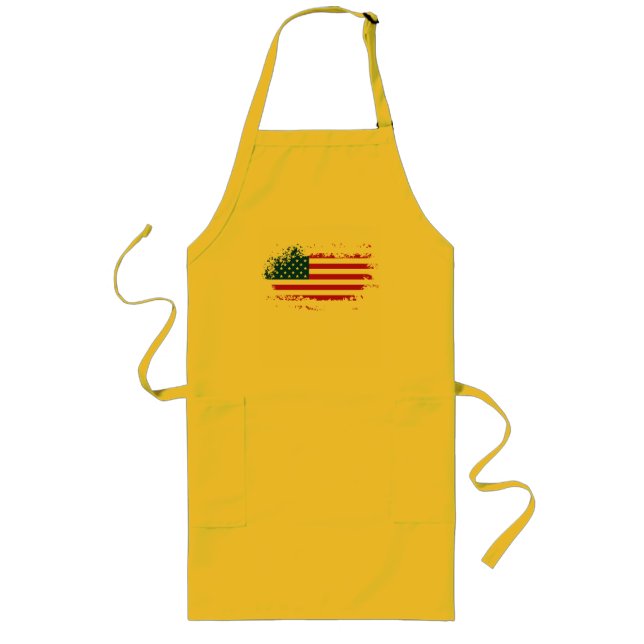 Avental Longo bandeira dos EUA América (Frente)