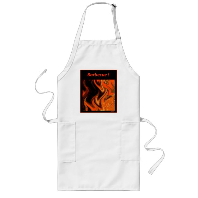 Avental Longo Barbecue Flame Apron (Frente)