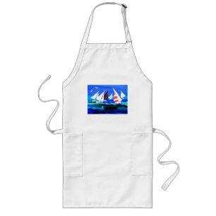 Avental Longo 'Barcos à vela' Long Apron