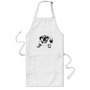 Avental Longo Beijo de chef, aprovação de buldogue