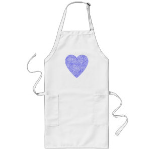 Avental Longo Blue Heart Apron