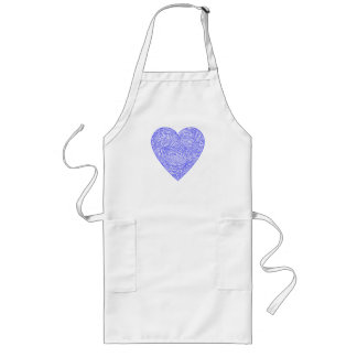 Avental Longo Blue Heart Apron