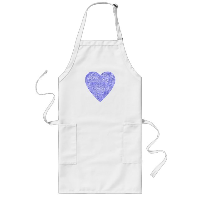 Avental Longo Blue Heart Apron (Frente)