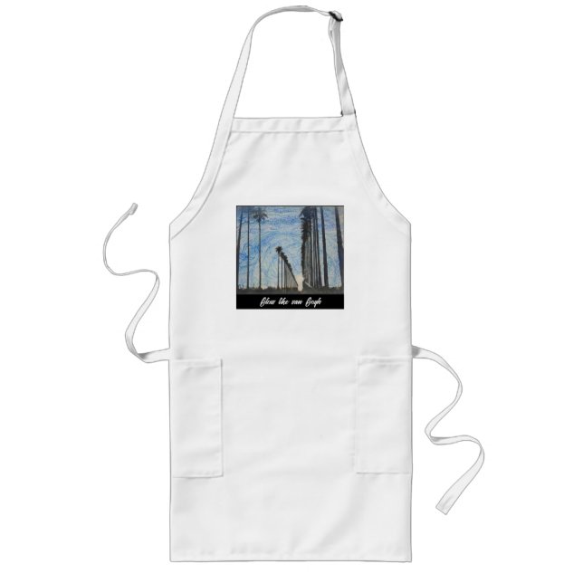 Avental Longo Brilho Como Van Gogh Apron (Frente)