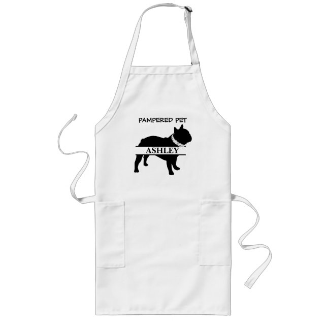 Avental Longo Bulldog Francês Personalizado - Groomer Long Apron (Frente)