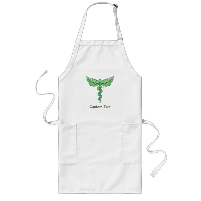 Avental Longo Caduco com Folhas Longas Apron (Frente)