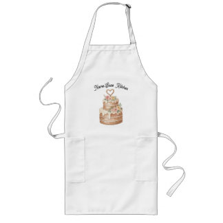 Avental Longo Cake Apron - Custom Name Baker Gift