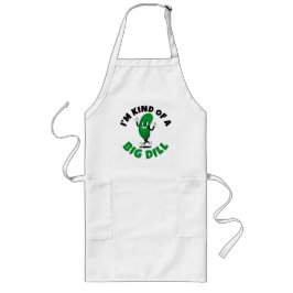 Avental Longo Camiseta Básica Feminina de Grande Picles de Dill 