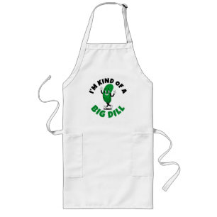 Avental Longo Camiseta Básica Feminina de Grande Picles de Dill 