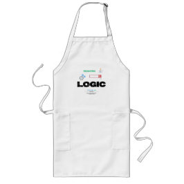 Avental Longo Camiseta de Programação com Modo de Código Lógico 
