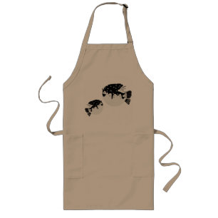 Avental Longo Camiseta Ilustrada de Peixe Baiacu Derpy Fofa