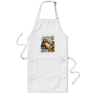 Avental Longo Camiseta Sem planos apenas boas vibrações
