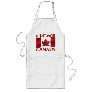 Avental Longo Canadá Souvenir Apron I Love Canada Souvenir Apro
