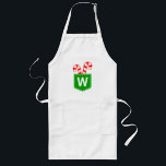 Avental Longo Canas canas candi personalizadas em Pocket Chic<br><div class="desc">Canas de doces monogramadas personalizadas em Pocket Chic Long Apron.</div>