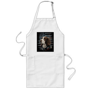 Avental Longo Cão Springer Spaniel Bandeira Americana