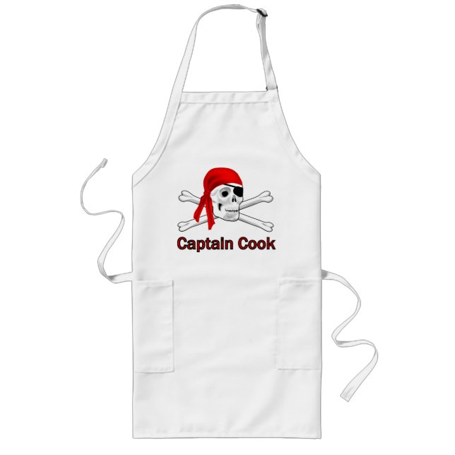 Avental Longo Capitão Cook Pirate Skull & Bones Apron (Frente)