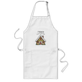 Avental Longo Casa Personalizada de Pão de Natal