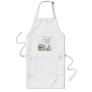 Avental Longo Cat Ragdoll Retrait Apron