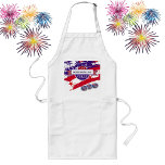 Avental Longo Celebração Apron, Cozinhar de 4 de julho<br><div class="desc">4 de julho,  avental de celebração do Dia da Independência,  vermelho,  branco e azul! Faça sua quarta festa de julho com um avental patriótico incrível! Veja as coleções de 4 de julho para mais produtos!</div>