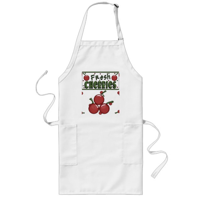 Avental Longo Cerejas frescas Apron (Frente)
