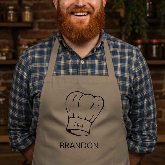 Avental Longo Chapéu de Chef Personalizado para Churrasco (Criador carregado)