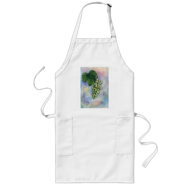 Avental Longo Chardonnay Wine Graphics Apron (Frente)