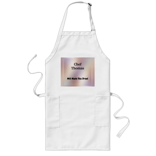 Avental Longo Chef Apron com Fundo do Designer (Frente)