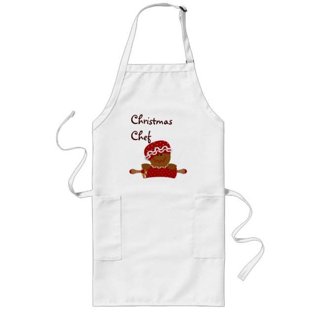 Avental Longo Chef Apron de Natal (Frente)