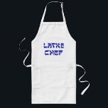 Avental Longo Chef Apron latente<br><div class="desc">Nem todos adoram latas em Chanukah!   Este é um presente de excelente para o chef Latke,  a pessoa que ama fazer latas de Chanukah,  aquelas panquecas de batata carregadas de calorias que todos adoram comer com maçã ou creme azedo.  Feliz Chanukah!</div>