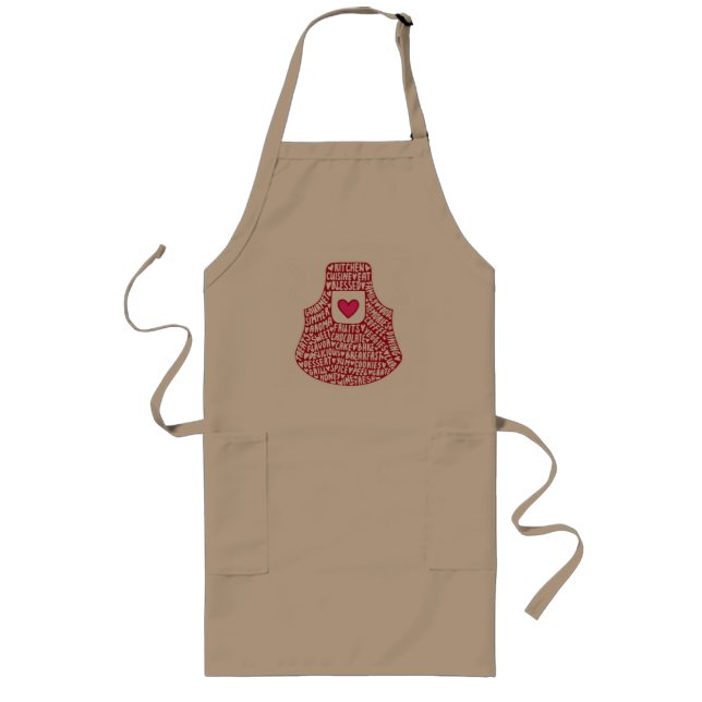 Avental Longo Chef Trabalha Unisex Apron (Frente)