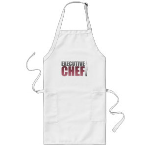 Avental Longo Chefe de cozinha vermelho