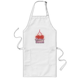 Avental Longo Cherry Bloom Long Apron