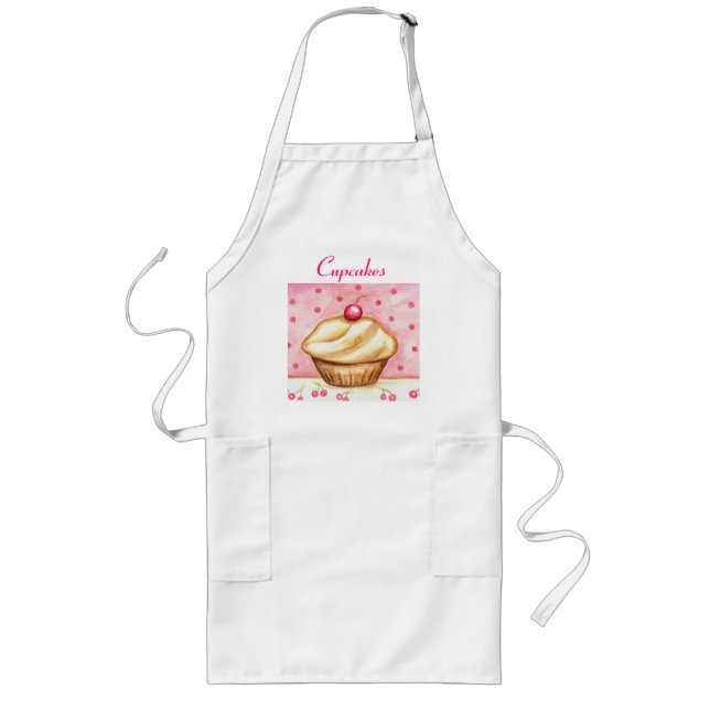 Avental Longo Cherry Cupcake Apron (Frente)