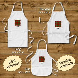Avental Longo Clan Scott Red Tartan Apron