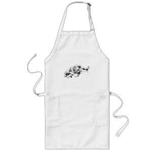 Avental Longo Cook & Bate-papo com um traço de Ouro