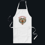 Avental Longo Coração de Arte Folk Norueguesa Rosemaling<br><div class="desc">Este avental apresenta um estilo Rosemaling norueguês design de Coração Folk Art. Acima do coração está escrito norueguês em letras vermelhas curvas. As cores incluem vermelho,  azul,  verde e amarelo ouro.</div>