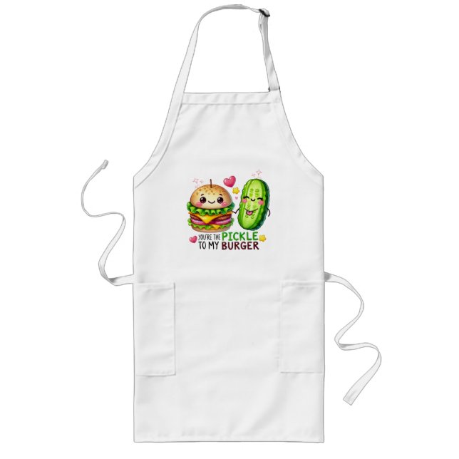 Avental Longo 🍔 🥒 Cozinhar Bonito e Engraçado Apron - "Você é  (Frente)