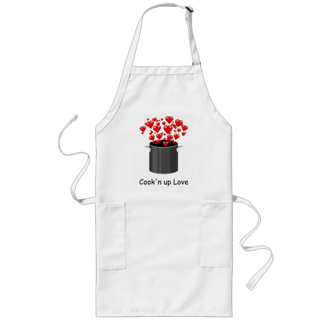 Avental Longo Cozinhar com Love Apron (Frente)
