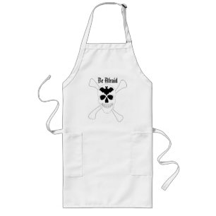 Avental Longo Crânio E Crossbones Apron