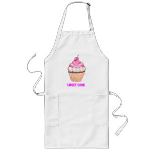 AVENTAL LONGO CUPCAKE APRON DA CHEF DA COZINHA DOCE - SUÍNOS DE 