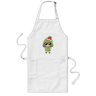Avental Longo Cute Green Hair Anime Chibi Girl Copo Térmico Viag