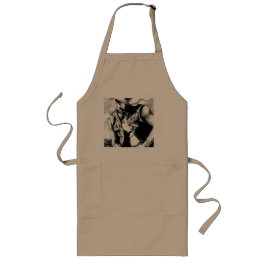 Avental Longo Cute Rustic Western Cowboy Desenhando Moderno