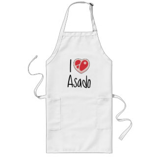 Avental Longo Delantal Eu amo Asado