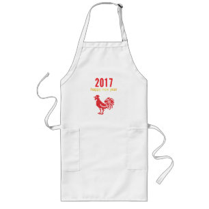 Avental Longo Design chinês original 2017 Ano do Galo