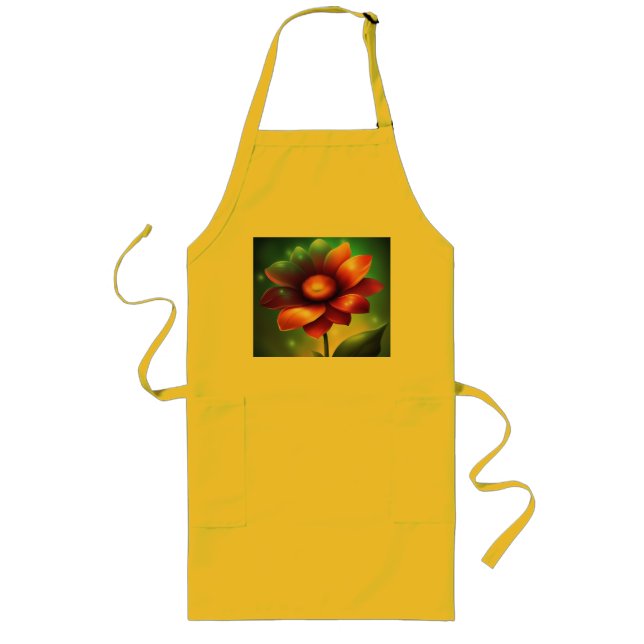 Avental Longo Design de Flor Apron (Frente)