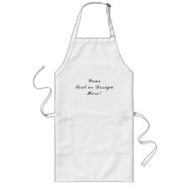 Avental Longo Design Seu Próprio Apron Branco - Tamanho Longo
