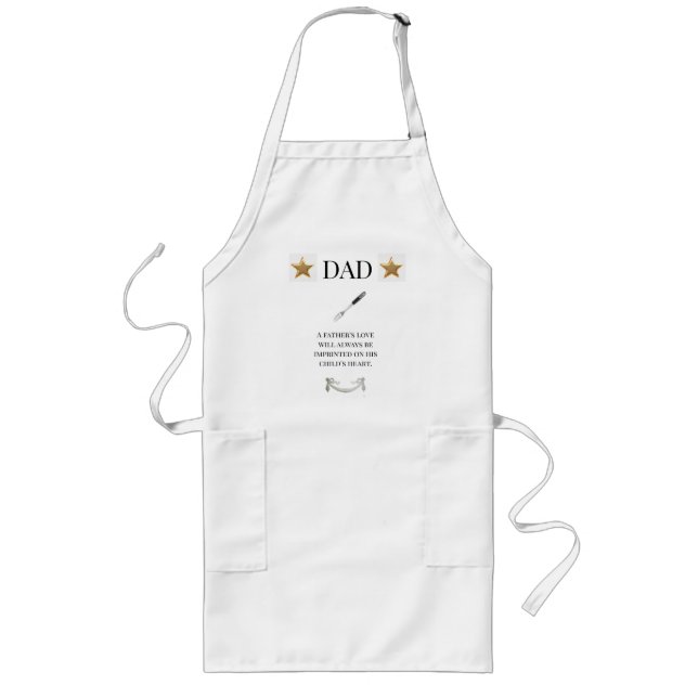 Avental Longo Dizendo um Anjo Longo Pai Apron (Frente)