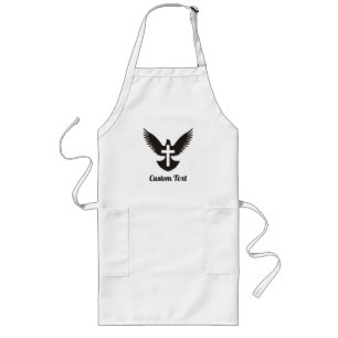 Avental Longo Dove com Cross Long Apron